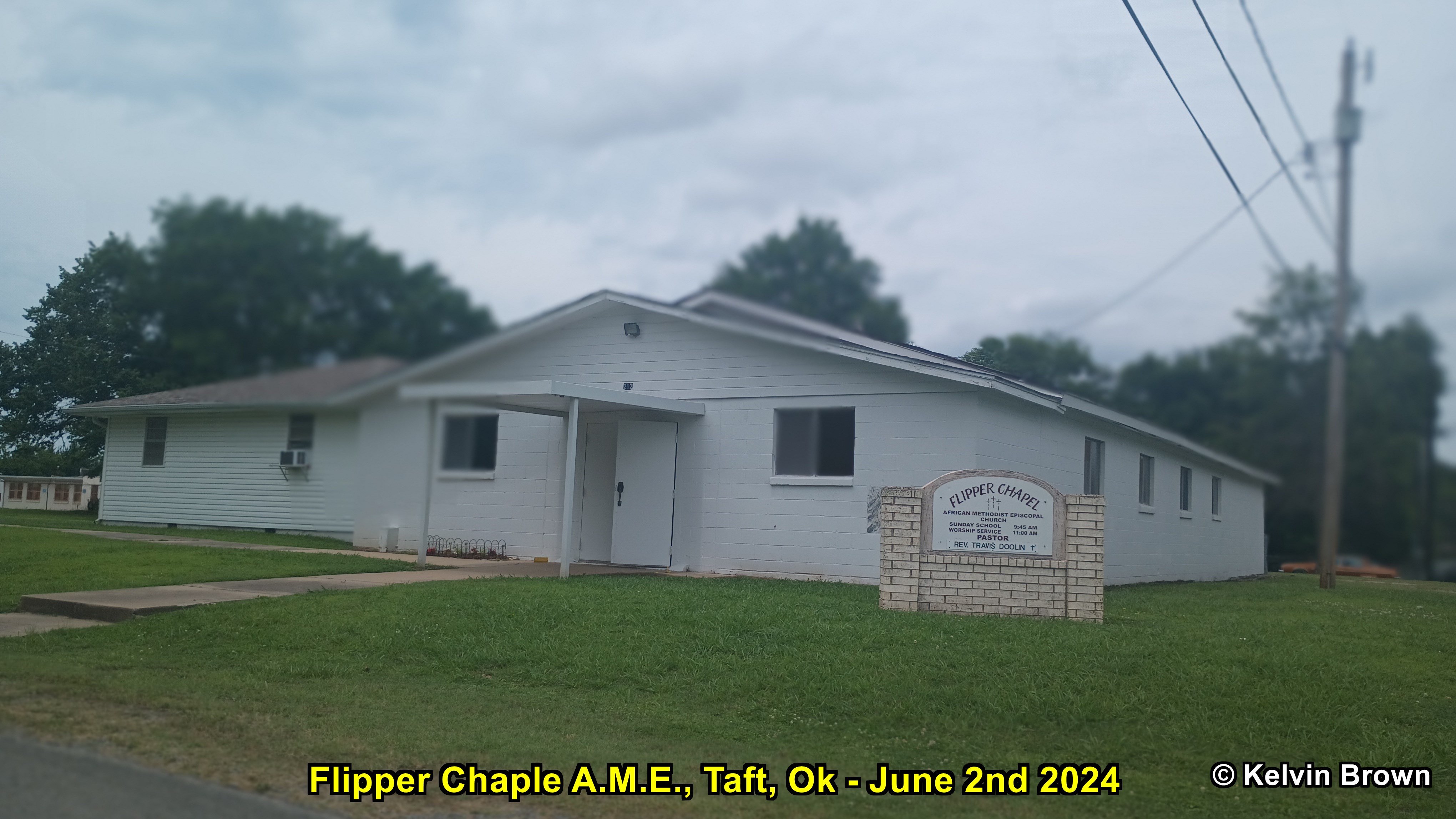 Flipper Chapel A.M.E. Church building in Taft, Oklahoma