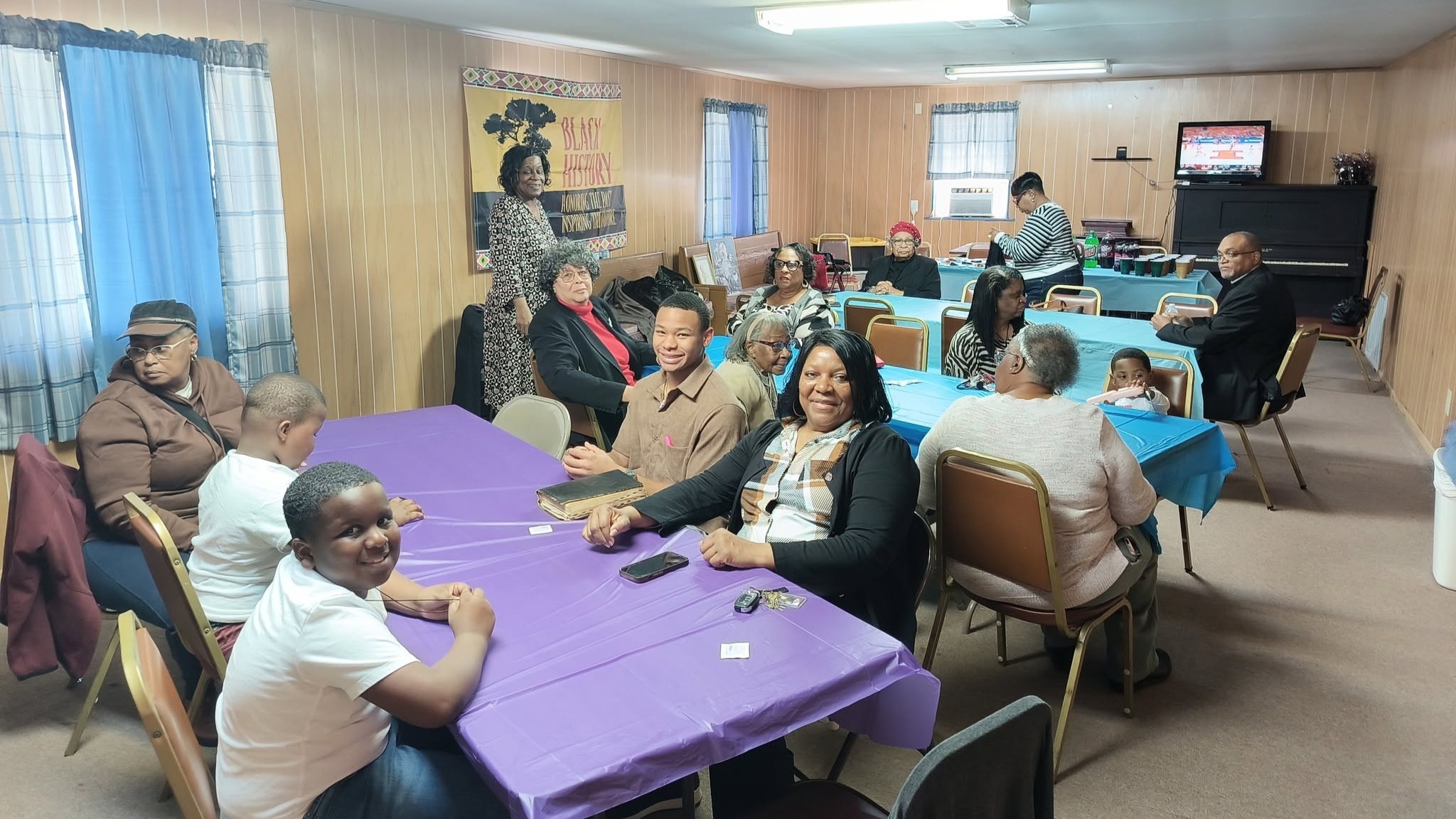 Church members and fellowship at Flipper Chapel A.M.E. Church